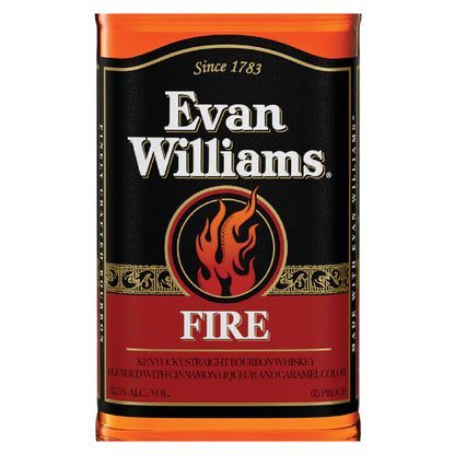 Evan Williams Cinnamon Whiskey Liqueur Fire 65 - 750ML - Front Label