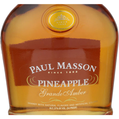 Paul Masson Pineapple Flavored Brandy Grande Amber 54 - 375ML - Front Label