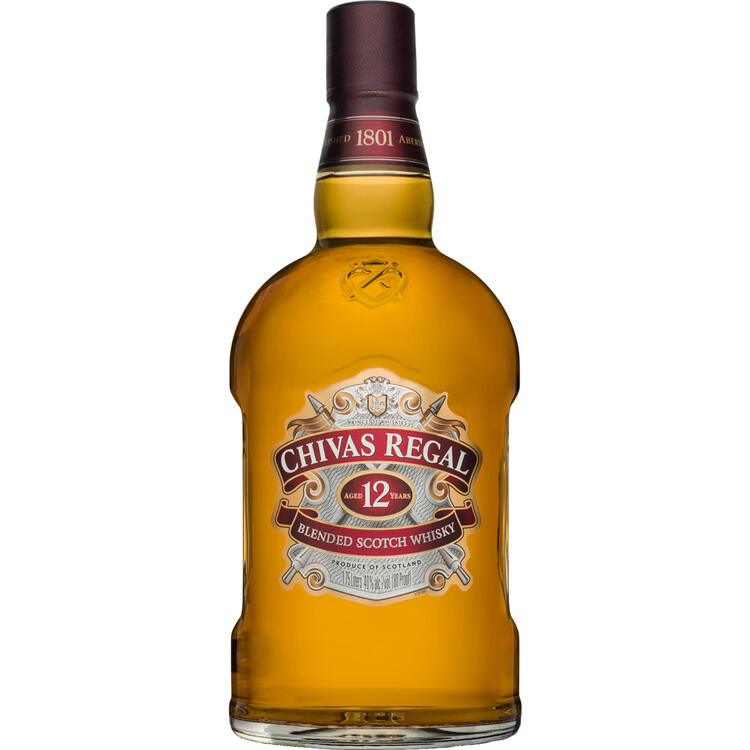 Chivas Regal Blended Scotch 12 Yr 80 - 1.75L - Front