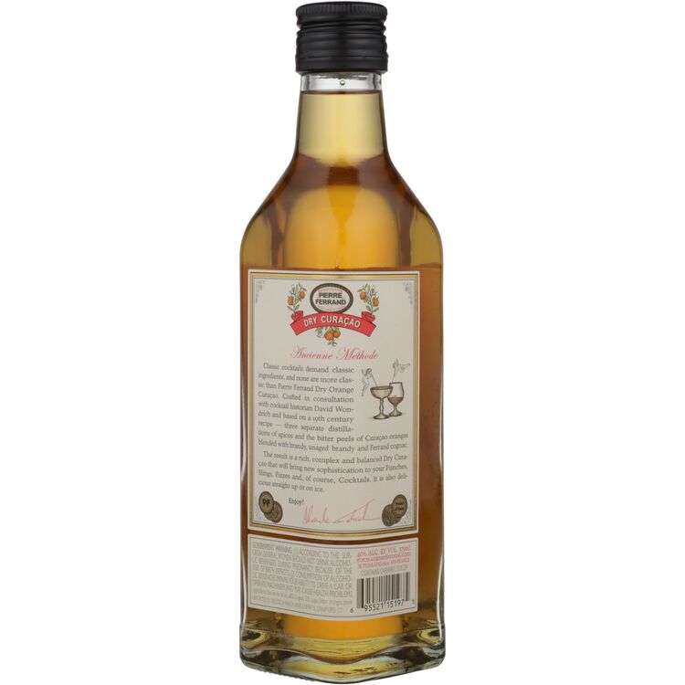 Ferrand Curacao Dry Oranges Ameres 80 - 375ML - Back