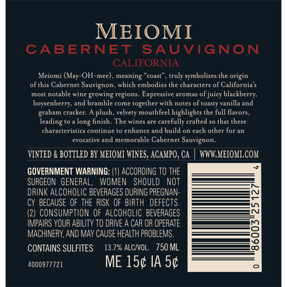 Meiomi Cabernet Sauvignon California - 750ML