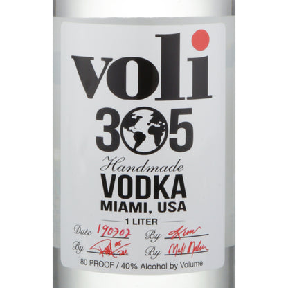 Voli 305 Vodka 80 - 1.0L - Front Label