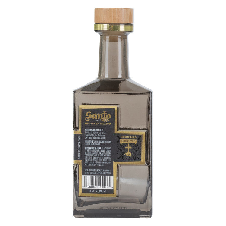Santo Mezcal Mezquila Fino 80 - 750ML - Back