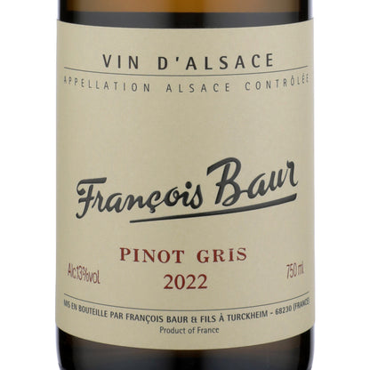 Francois Baur Pinot Gris Herrenweg Alsace 2022 - 750ML - Front Label
