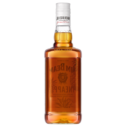 Jim Beam Pineapple Liqueur Infused With Bourbon Flavored Whiskey 65 - 750ML - Back