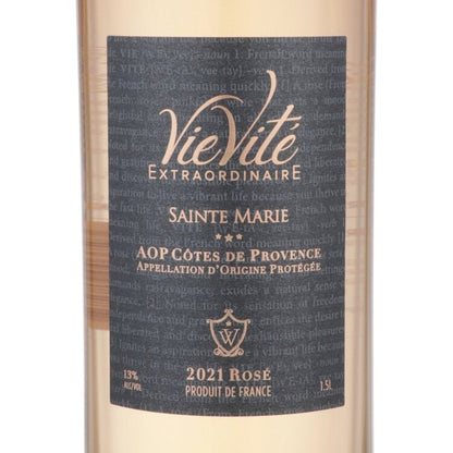 Vie Vite Cotes De Provence Rose Extraordinaire 2021 - 1.5L - Front Label