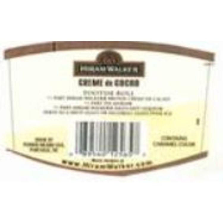 Hiram Walker Creme De Cacao Dark 30 - 750ML - Back Label