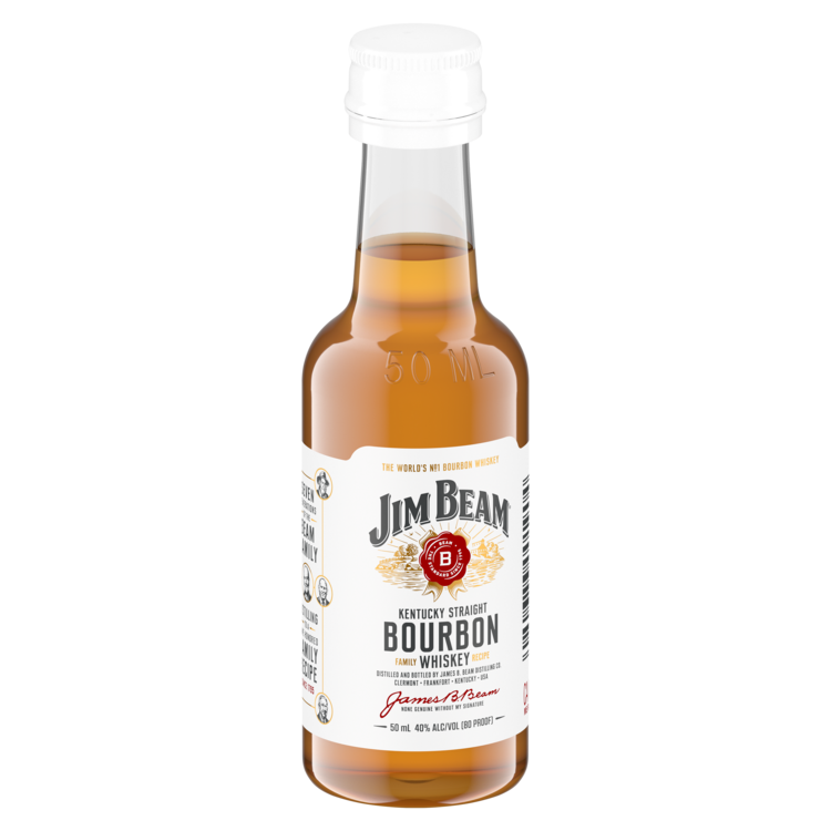 Jim Beam Straight Bourbon White Label 80 - 50ML - Front Label