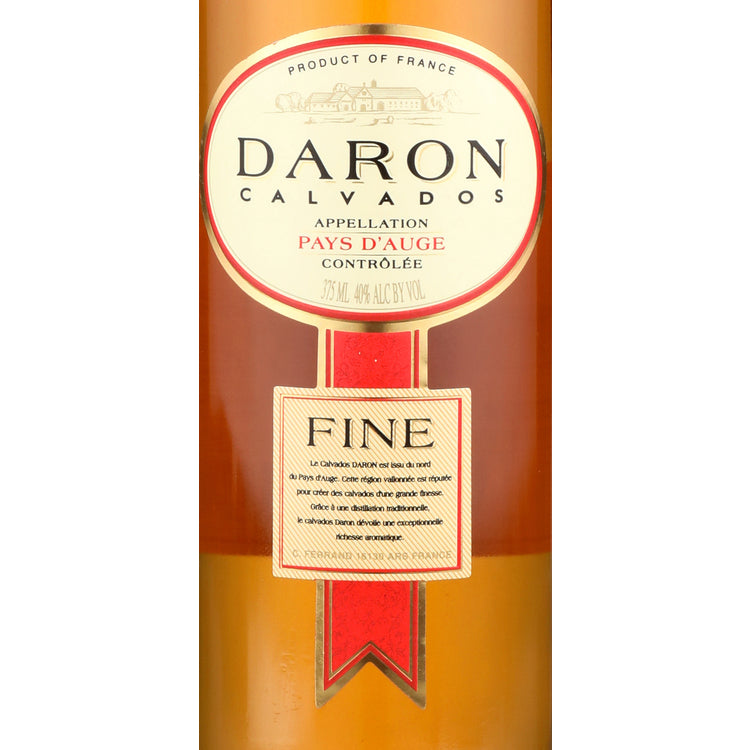 Daron Calvados Pays D'Auge Fine 5 Yr 80 - 375ML - Front Label