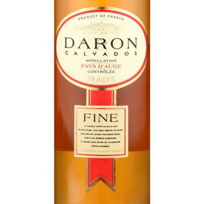 Daron Calvados Pays D'Auge Fine 5 Yr 80 - 375ML - Front Label