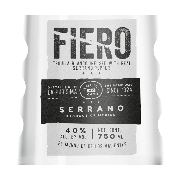 Fiero Tequila Blanco Infused With Serrano Pepper 80 - 750ML