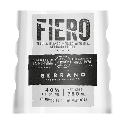 Fiero Tequila Blanco Infused With Serrano Pepper 80 - 750ML