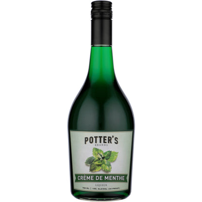 Potter's Creme De Menthe Green 30 - 750ML - Front