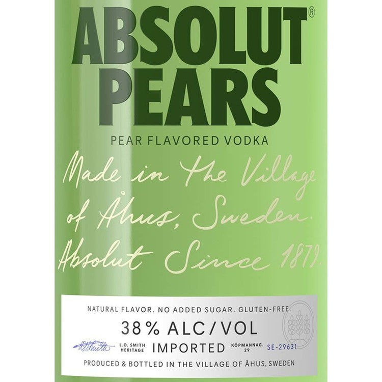 Absolut Pear Flavored Vodka Pears 80 - 750ML