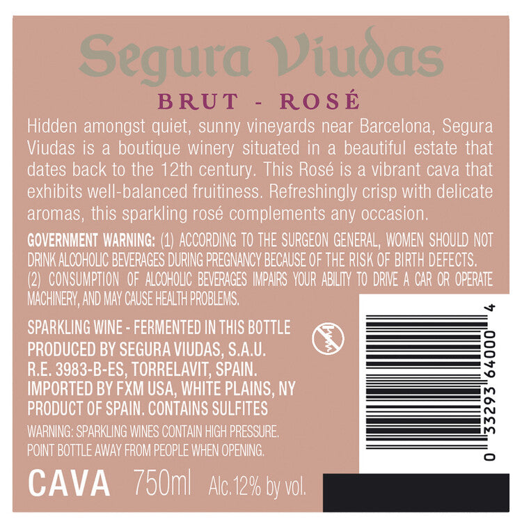 Segura Viudas Cava Brut Rose - 750ML
