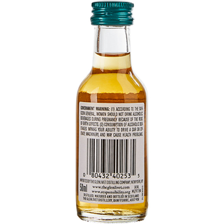 The Glenlivet Single Malt Scotch 12 Yr 80 - 50ML - Back