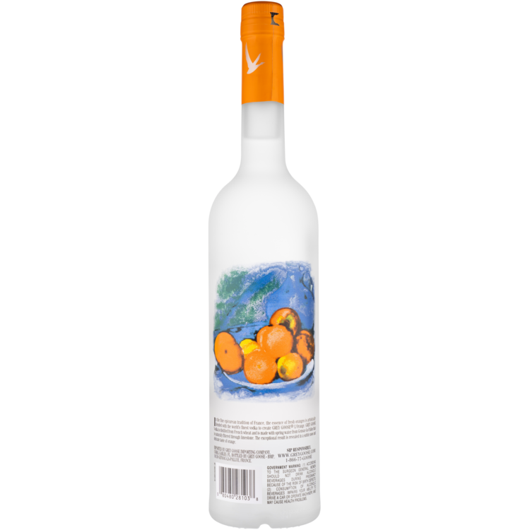 Grey Goose Orange Flavored Vodka L'Orange 80 - 750ML - Back