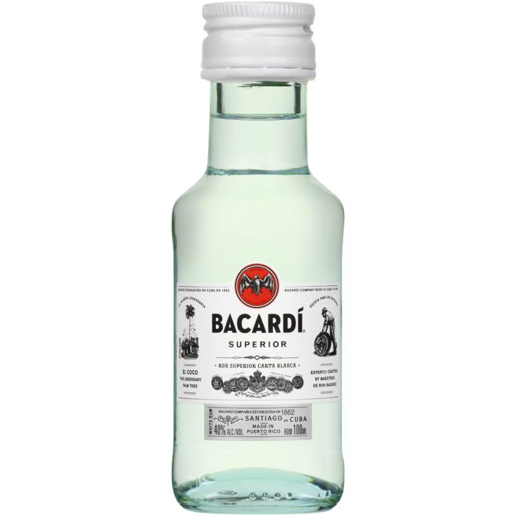 Bacardi Light Rum Superior 80 - 100ML - Front