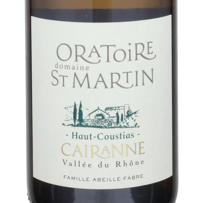 Oratoire St Martin Cairanne Blanc Haut Coustias 2019 - 750ML - Front Label