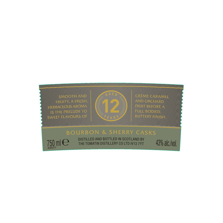 Tomatin Single Malt Scotch 12 Yr 86 - 750ML - Front Label