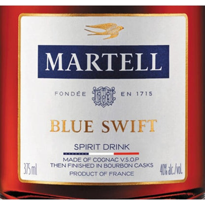 Martell Cognac Vsop Finished In Bourbon Casks Blue Swift 80 - 375ML - Front Label