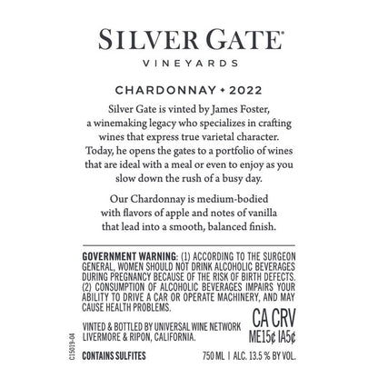 Silver Gate Vineyards Chardonnay California - 750ML