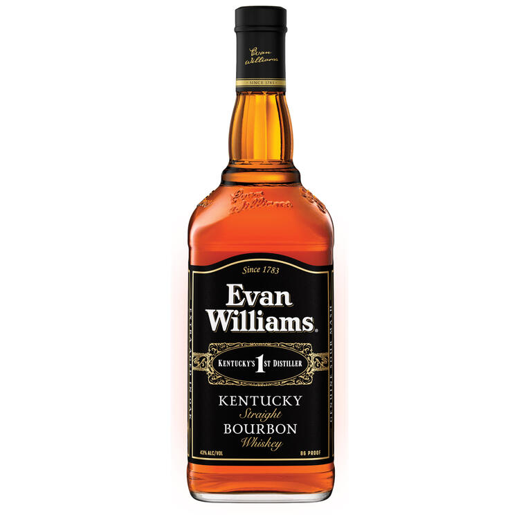 Evan Williams Straight Bourbon Black Label 86 - 1.0L - Front
