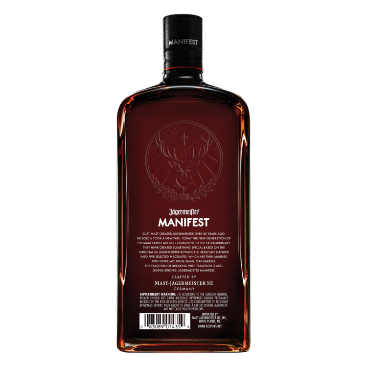 Jagermeister Herbal Liqueur Manifest 76 - 1.0L - Back