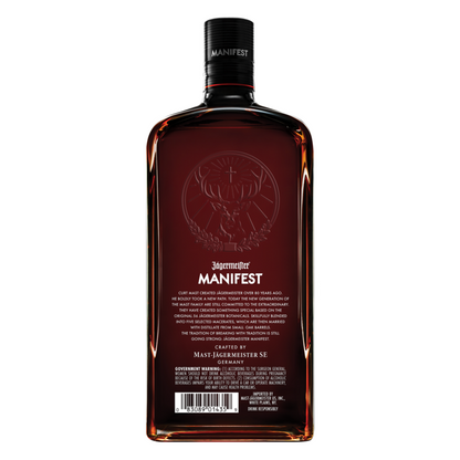 Jagermeister Herbal Liqueur Manifest 76 - 1.0L - Back