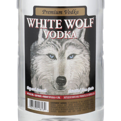 White Wolf Vodka 80 - 1.75L - Front Label