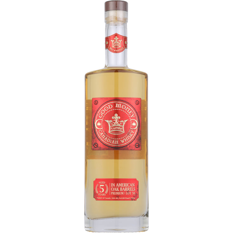 Good Money Canadian Whisky Aged In American Oak Barrels Lot 50 5 Yr 80 - 750ML