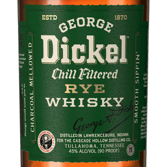 George Dickel Rye Whiskey Small Batch 90 - 750ML - Front Label