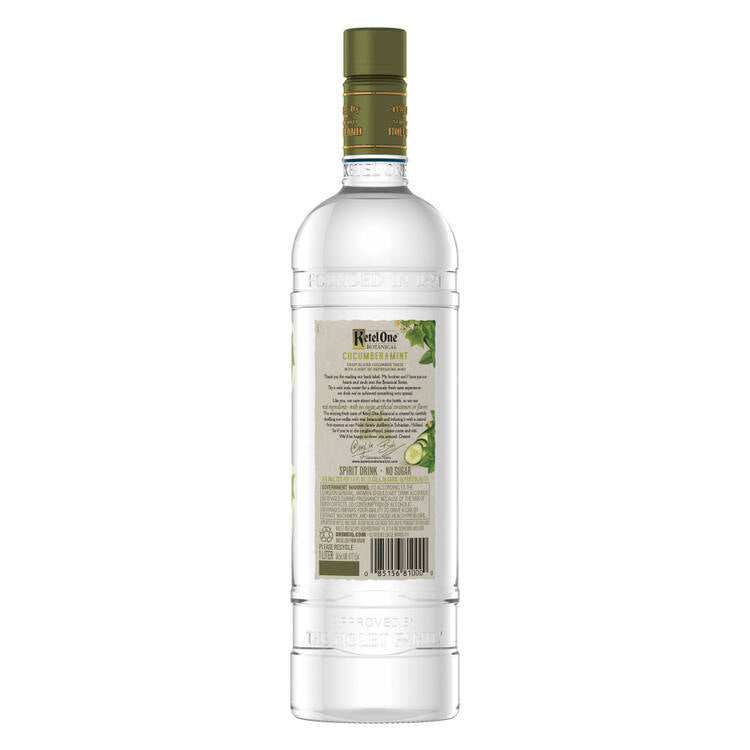 Ketel One Cucumber & Mint Flavored Vodka Botanical 60 - 1.0L - Back