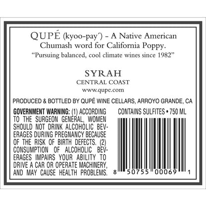Qupe Syrah Central Coast 2021 - 750ML