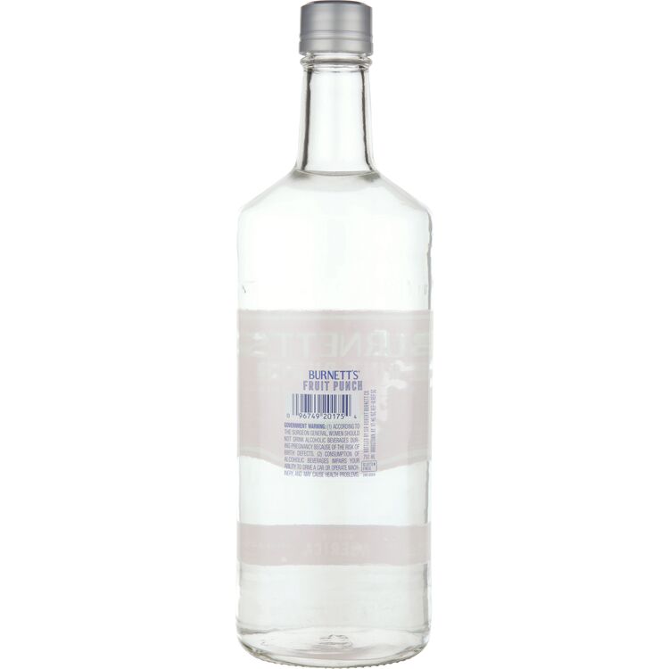 Burnett's Fruit Punch Flavored Vodka 60 - 750ML - Back