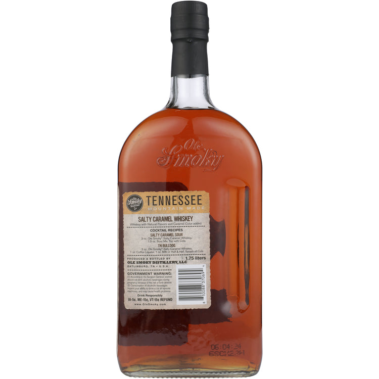 Ole Smoky Salty Caramel Flavored Whiskey Mountain Made 60 - 1.75L - Back