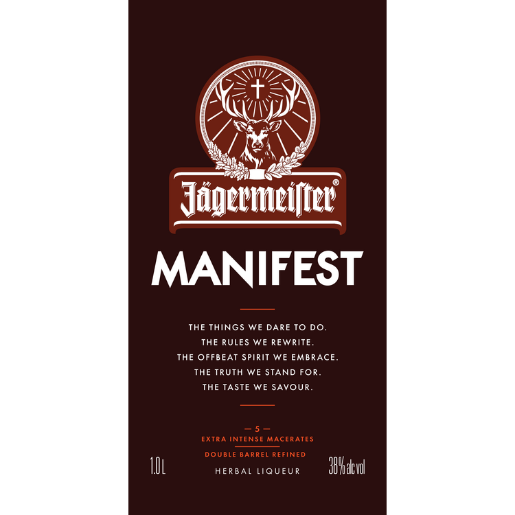 Jagermeister Herbal Liqueur Manifest 76 - 1.0L - Front Label