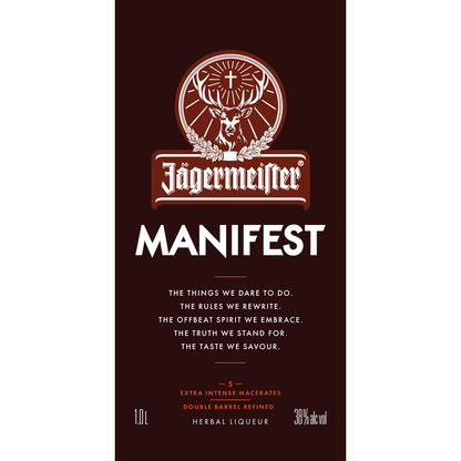 Jagermeister Herbal Liqueur Manifest 76 - 1.0L - Front Label