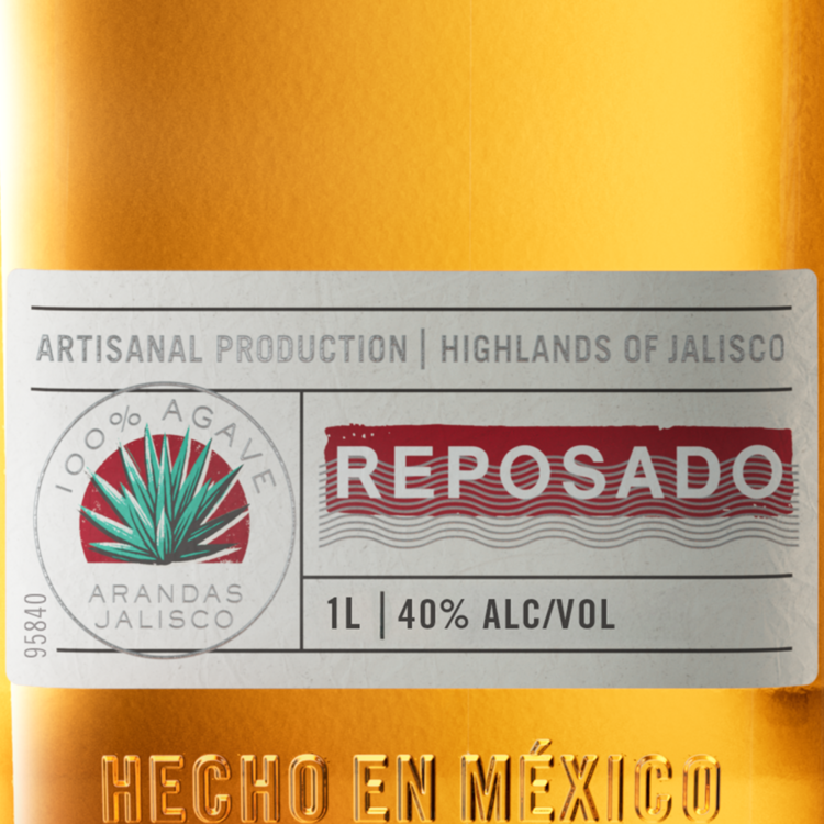Olmeca Altos Tequila Reposado 80 - 1.0L - Front Label