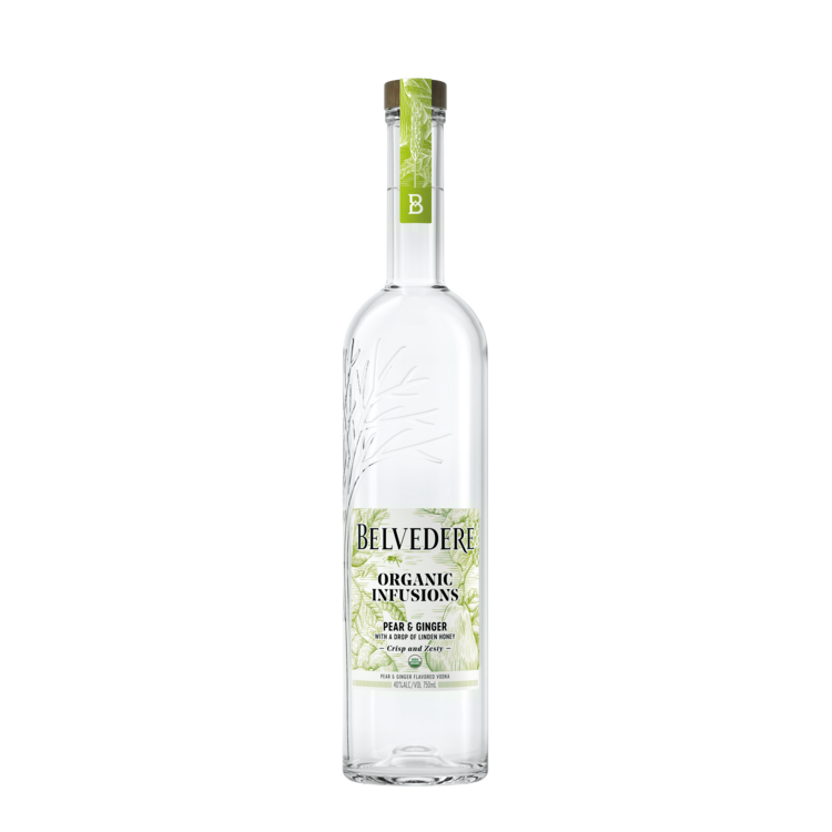 Belvedere Organic Infusions Pear & Ginger Flavored Vodka 80 - 750ML - Front