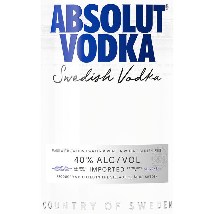 Absolut Vodka 80 - 50ML - Front Label