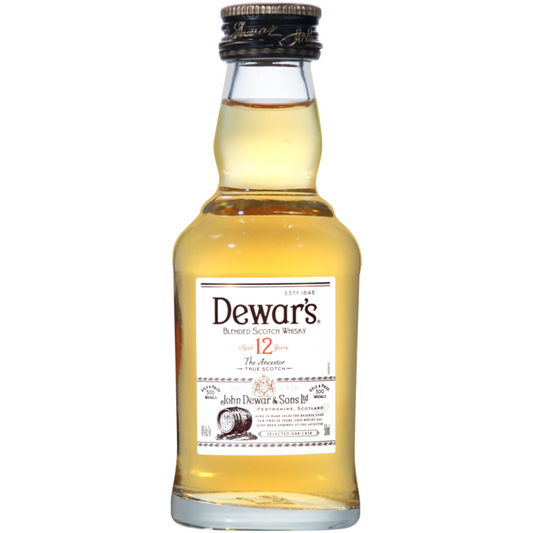 Dewar'S Blended Scotch Double Aged 1st Fill Bourbon Casks 12 Yr 80 - 50ML
