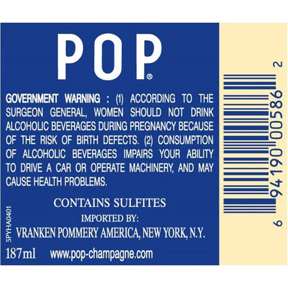 Pommery Champagne Extra Dry Pop - 187ML