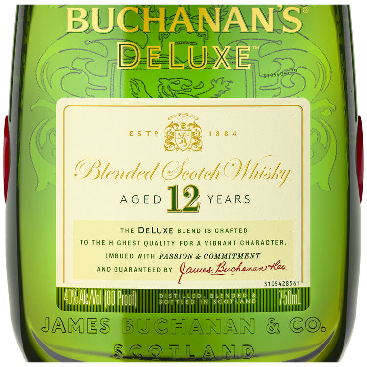 Buchanan's Blended Scotch Deluxe 12 Yr 80 - 750ML - Front Label