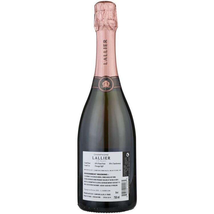 Lallier Champagne Brut Grand Rose Grand Cru - 750ML - Back