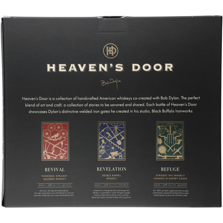 Heaven's Door Trilogy Collection Combo 1 Each Straight Bourbon 92, Dou - 200ML - Back