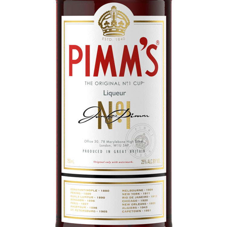 Pimms Gin Liqueur The Original No. 1 Cup 50 - 750ML - Front Label