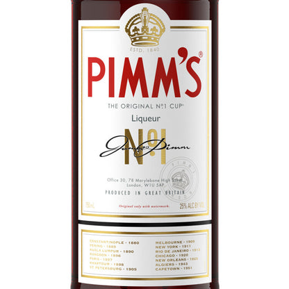 Pimms Gin Liqueur The Original No. 1 Cup 50 - 750ML - Front Label