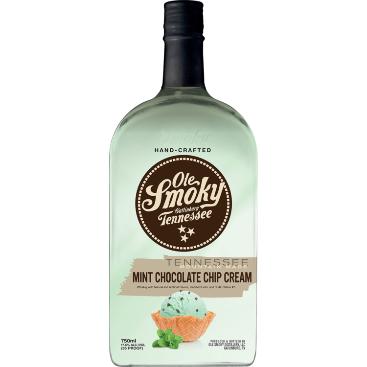 Ole Smoky Mint Chocolate Chip Cream Liqueur 35 - 750ML - Front