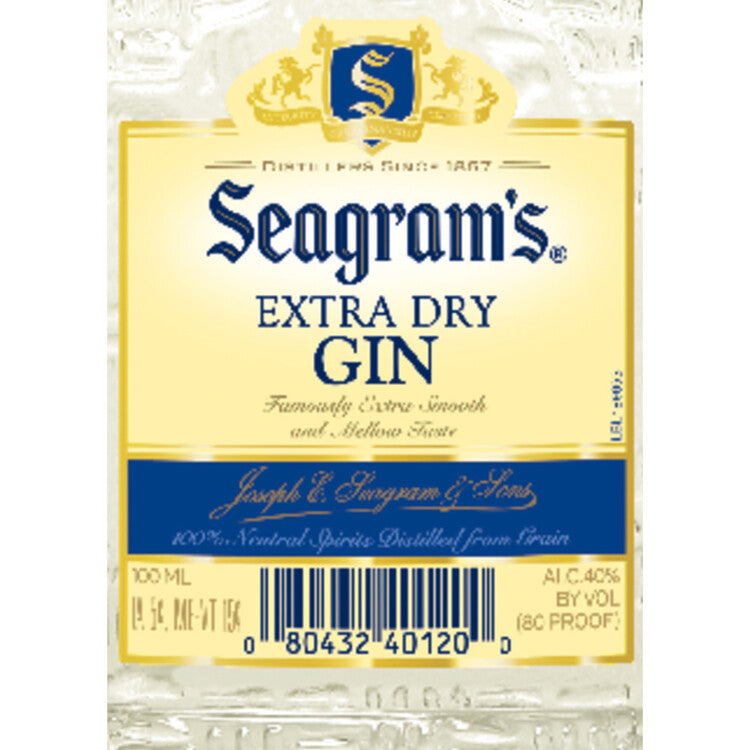 Seagram's Extra Dry Gin 80 - 100ML - Front Label